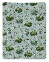 Load image into Gallery viewer, Frog and Dragonfly Pattern - Blanket