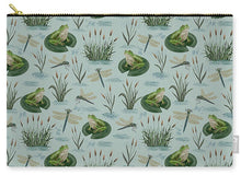 Load image into Gallery viewer, Frog and Dragonfly Pattern - Zip Pouch