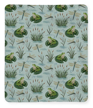 Load image into Gallery viewer, Frog and Dragonfly Pattern - Blanket