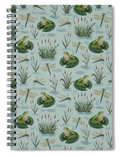 Load image into Gallery viewer, Frog and Dragonfly Pattern - Spiral Notebook