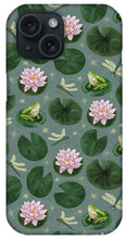 Load image into Gallery viewer, Frog and Lotus Pattern - Phone Case