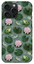 Load image into Gallery viewer, Frog and Lotus Pattern - Phone Case