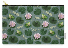 Load image into Gallery viewer, Frog and Lotus Pattern - Zip Pouch