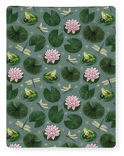 Load image into Gallery viewer, Frog and Lotus Pattern - Blanket