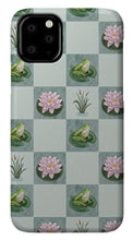 Load image into Gallery viewer, Frog and Lily Pad Checkered Pattern - Phone Case