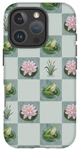 Load image into Gallery viewer, Frog and Lily Pad Checkered Pattern - Phone Case