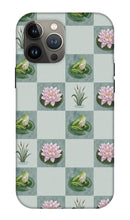 Load image into Gallery viewer, Frog and Lily Pad Checkered Pattern - Phone Case