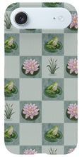 Load image into Gallery viewer, Frog and Lily Pad Checkered Pattern - Phone Case