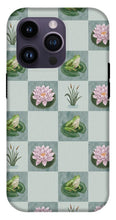 Load image into Gallery viewer, Frog and Lily Pad Checkered Pattern - Phone Case