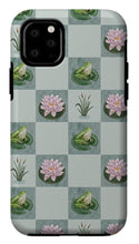 Load image into Gallery viewer, Frog and Lily Pad Checkered Pattern - Phone Case