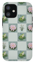 Load image into Gallery viewer, Frog and Lily Pad Checkered Pattern - Phone Case