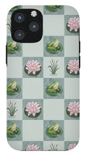Load image into Gallery viewer, Frog and Lily Pad Checkered Pattern - Phone Case