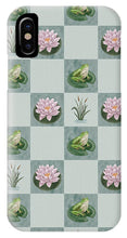 Load image into Gallery viewer, Frog and Lily Pad Checkered Pattern - Phone Case