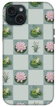 Load image into Gallery viewer, Frog and Lily Pad Checkered Pattern - Phone Case
