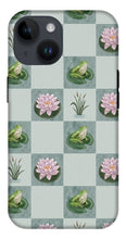 Load image into Gallery viewer, Frog and Lily Pad Checkered Pattern - Phone Case