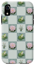 Load image into Gallery viewer, Frog and Lily Pad Checkered Pattern - Phone Case