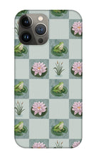 Load image into Gallery viewer, Frog and Lily Pad Checkered Pattern - Phone Case