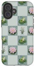 Load image into Gallery viewer, Frog and Lily Pad Checkered Pattern - Phone Case