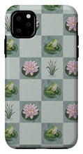 Load image into Gallery viewer, Frog and Lily Pad Checkered Pattern - Phone Case