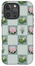 Load image into Gallery viewer, Frog and Lily Pad Checkered Pattern - Phone Case