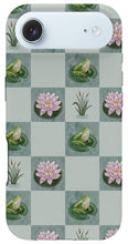 Load image into Gallery viewer, Frog and Lily Pad Checkered Pattern - Phone Case
