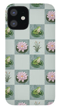 Load image into Gallery viewer, Frog and Lily Pad Checkered Pattern - Phone Case