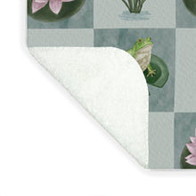 Load image into Gallery viewer, Frog and Lily Pad Checkered Pattern - Blanket