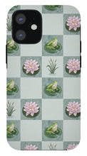 Load image into Gallery viewer, Frog and Lily Pad Checkered Pattern - Phone Case