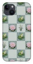 Load image into Gallery viewer, Frog and Lily Pad Checkered Pattern - Phone Case