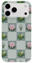 Load image into Gallery viewer, Frog and Lily Pad Checkered Pattern - Phone Case