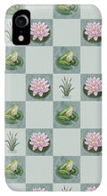 Load image into Gallery viewer, Frog and Lily Pad Checkered Pattern - Phone Case