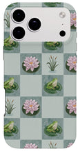 Load image into Gallery viewer, Frog and Lily Pad Checkered Pattern - Phone Case