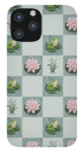 Load image into Gallery viewer, Frog and Lily Pad Checkered Pattern - Phone Case