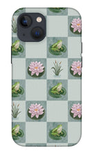 Load image into Gallery viewer, Frog and Lily Pad Checkered Pattern - Phone Case