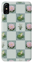 Load image into Gallery viewer, Frog and Lily Pad Checkered Pattern - Phone Case