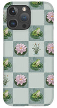 Load image into Gallery viewer, Frog and Lily Pad Checkered Pattern - Phone Case