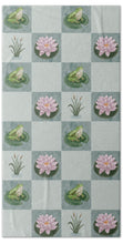 Load image into Gallery viewer, Frog and Lily Pad Checkered Pattern - Bath Towel