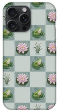 Load image into Gallery viewer, Frog and Lily Pad Checkered Pattern - Phone Case