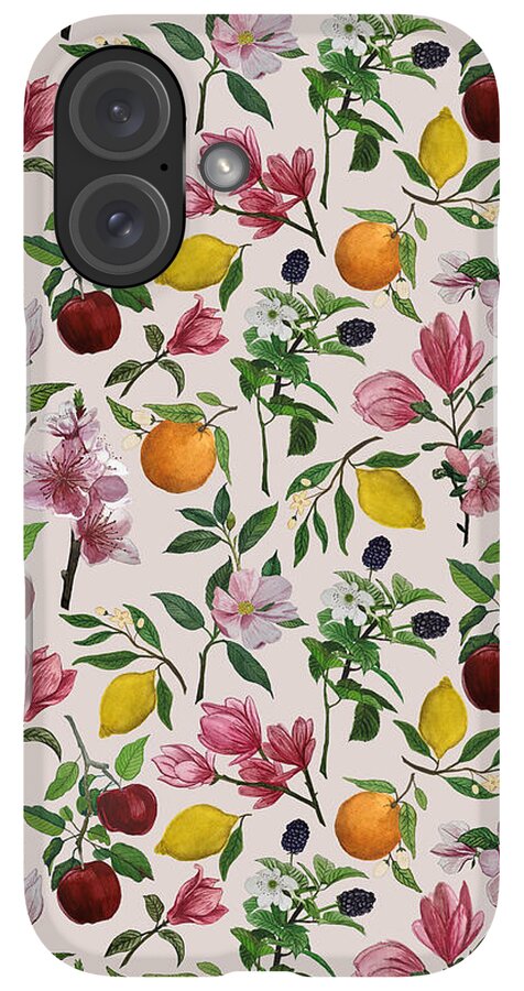 Fruit and Flower Blossoms Pattern - Phone Case