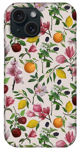 Fruit and Flower Blossoms Pattern - Phone Case
