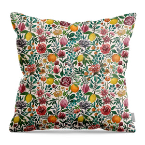 Fruit and Flowers - Throw Pillow