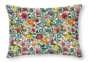 Fruit and Flowers - Throw Pillow