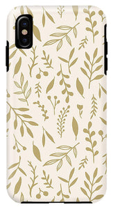 Gold Falling Leaves Pattern - Phone Case