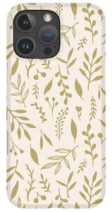 Gold Falling Leaves Pattern - Phone Case
