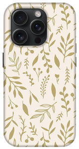 Gold Falling Leaves Pattern - Phone Case