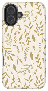 Gold Falling Leaves Pattern - Phone Case