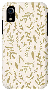 Gold Falling Leaves Pattern - Phone Case