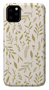 Gold Falling Leaves Pattern - Phone Case