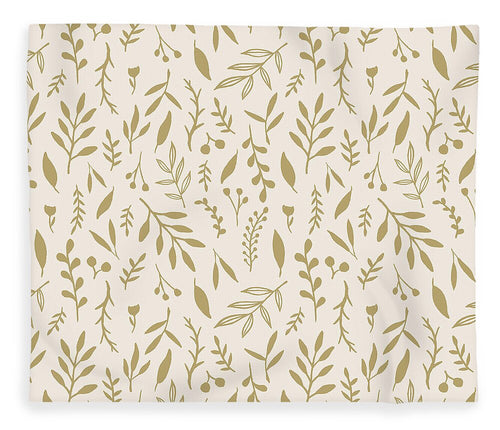 Gold Falling Leaves Pattern - Blanket
