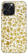 Load image into Gallery viewer, Gold Ink Floral Pattern - Phone Case